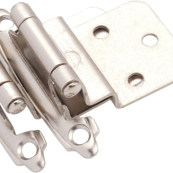 DecoBasics 3/8" Inset Cabinet Hinges Brushed Nickel (8 pairs) - Picture 1 of 3